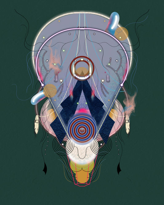 Futuristic Hot Air Balloon in Green